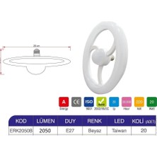 Erkled Ledli Simit Ampul 20 W. / Beyaz Işık/E27 Duylu