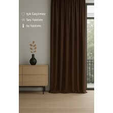 Lüks Kahverengi Elegance Işık Geçirmez Karartma Perde