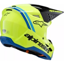 Alpinestars Sm3 Youth Radium Off-Road Çocuk Genç Motosiklet Kaskı Sarı  Siyah  Mavi