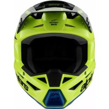 Alpinestars Sm3 Youth Radium Off-Road Çocuk Genç Motosiklet Kaskı Sarı  Siyah  Mavi