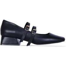 Scarletta S1 Siyah 3cm Kadın Topuklu Ayakkabı