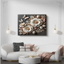 Altın Vazo Çiçekler Kanvas Tablo