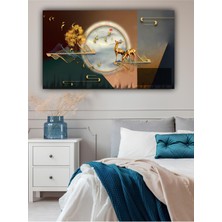 Dekoratif Altın Geyik Kanvas Tablo