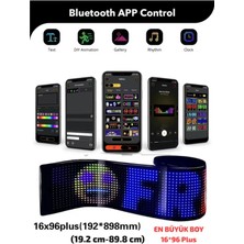 90  cm  Işyeri Tır Kamyon Otobüs Uyumlu Rgb LED Panel 19,2 x 89,8 cm  Ölçü 16 x 96 LED Sayısı Kumanda +Kablo