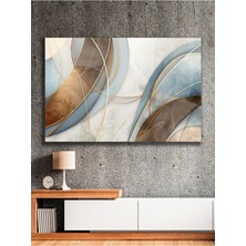 Soyut Altın Çizgili Modern Kanvas Tablo