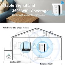 Menzil Genişletici 300 Mbps Wireless-N Wifi Repeater Sinyal  Ev Ofis Iş Yeri Için