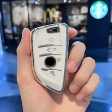 Bmw 2 Serisi F44 Beyaz-Silver Anahtar Kılıfı