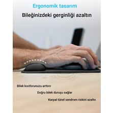Sonictouch Bilek Destekli Kalpli Ördek Temalı Sarı Dikdörtgen Pürüzsüz Yüzey Dikişsiz Mouse Pad 18X22CM