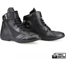 4riders City Evo Ce Sertifikalı Korumalı Motosiklet botu Siyah