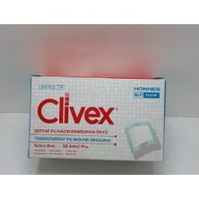 Clivex Şeffaf Pu Hazır Pansuman Yara Örtü 5 x 9 cm 50’li C6109P