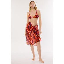 Ayyıldız 4804 Turuncu Mor Desenli Pareo