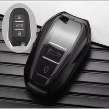 Peugeot 308 408 508 3008 5008 Rifter Sustasız Anahtar Kılıfı Şeffaf-Füme