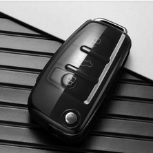 Audi Q3 Premium Şeffaf Füme Anahtar Kılıfı
