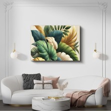 Büyük Yapraklar Hd Kanvas Tablo