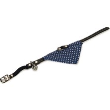 Beeztees Kedi Boyun Tasması, Bandanalı, Zilli, Mavi, 24-29cm