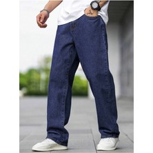 Wkm Erkek Casual Baggy Denim Jean Kot Pantolon