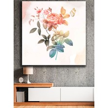Soft Tonlarda Modern Büyük Gül Kanvas Tablo