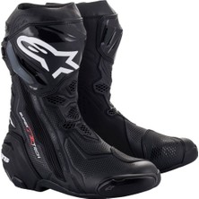 Alpinestars Supertech R Vented Korumalı Spor Motosiklet Botu Siyah