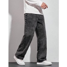 Wkm Erkek Casual Baggy Denim Jean Kot Pantolon