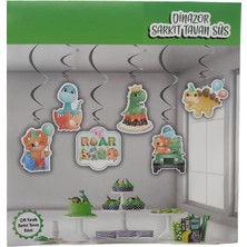 6 Lı Sevimli Dinozor Temalı Tavan Süs