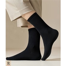 Trampler 4 Çift Unisex Mevsimlik Düz Siyah-Beyaz Tenis Çorap Kolej Çorap