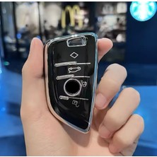 Bmw 5 Serisi G30 Siyah-Silver Anahtar Kılıfı