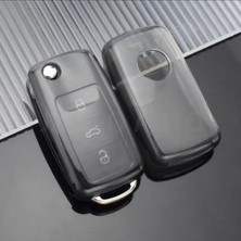 Volkswagen Beetle Golf 4 5 6 Jetta Polo Scirocco Şeffaf-Füme Anahtar Kılıfı