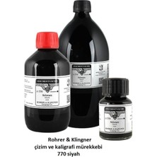 Rohrer&klingner Çizim-Kaligrafi-Hat MÜREKKEBI-770 Siyah 25ML (Ekonomik Boy)