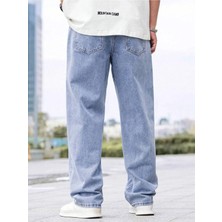 Wkm Erkek Casual Baggy Denim Jean Kot Pantolon