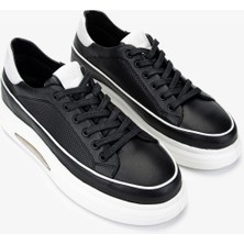 Valmenti Erkek  Deri Siyah Deri Sneakers & Spor Ayakkabı 298 2832-6015 Erk Ayk Y25 Sıyah Dr