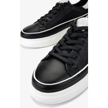 Valmenti Erkek  Deri Siyah Deri Sneakers & Spor Ayakkabı 298 2832-6015 Erk Ayk Y25 Sıyah Dr