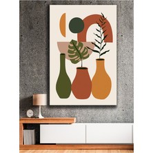 Bohem Esintili Minimalist Vazolar Kanvas Tablo
