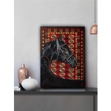 Halı Desenli Şık At Tablosu