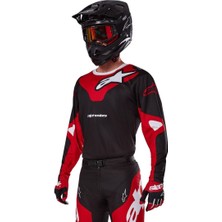 Alpinestars Racer Veil Kros Motosiklet Jerseyi Siyah  Kırmızı  Beyaz