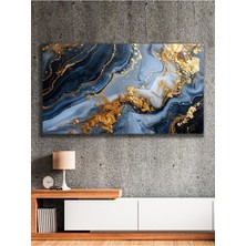 Soyut Modern Renklerde Mermer Görünümlü Kanvas Tablo