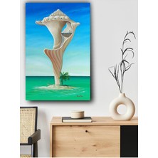 Deniz Kabuğu Soyut Kanvas Tablo