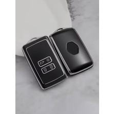 Renault Zoe Anahtar Kılıfı Siyah-Silver