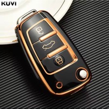 Audi Rs3 Siyah-Gold Anahtar Kılıfı