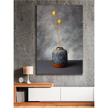 Sade ve Şık Vazo Çiçekleri Kanvas Tablo