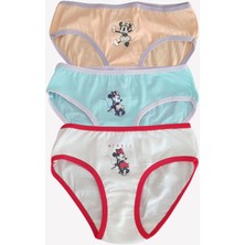 Baskılı Lisanslı Kız Çocuk Külot Minnie Mouse 3'lü Paket