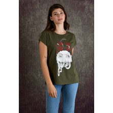 Eyes Kadın Baskılı T-Shirt