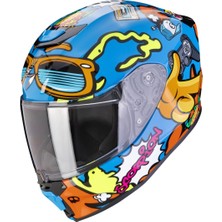 Scorpion Exo-Jnr Air Fun Kapalı Çocuk Motosiklet Kaskı Mavioranj