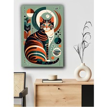 Soyut Kedi Kanvas Tablo