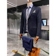 Lacivert Renk Blazer Tek Ceket Slim Fit | Agustini