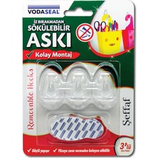 Şeffaf 3'lü Iz Bırakmayan Aski | Kolay Montaj ve Sökme, Dayanıklı