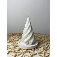 Arche Botanicals Vanilya Kokulu Spiral Dekoratif Beyaz Soya Mumu