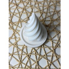 Arche Botanicals Vanilya Kokulu Spiral Dekoratif Beyaz Soya Mumu