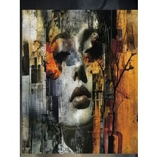 Modern Soyut Portre Kanvas Tablo