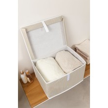 Kapaklı Çok Amaçlı Kutu Hurç, Organizer, Saklama ve Düzenleme, Mini Boy, 40 x 30 x 26