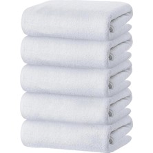 5 Li El Yüz Otel Havlusu 50 x 90  cm  Beyaz 20/2 Ring 300 gr